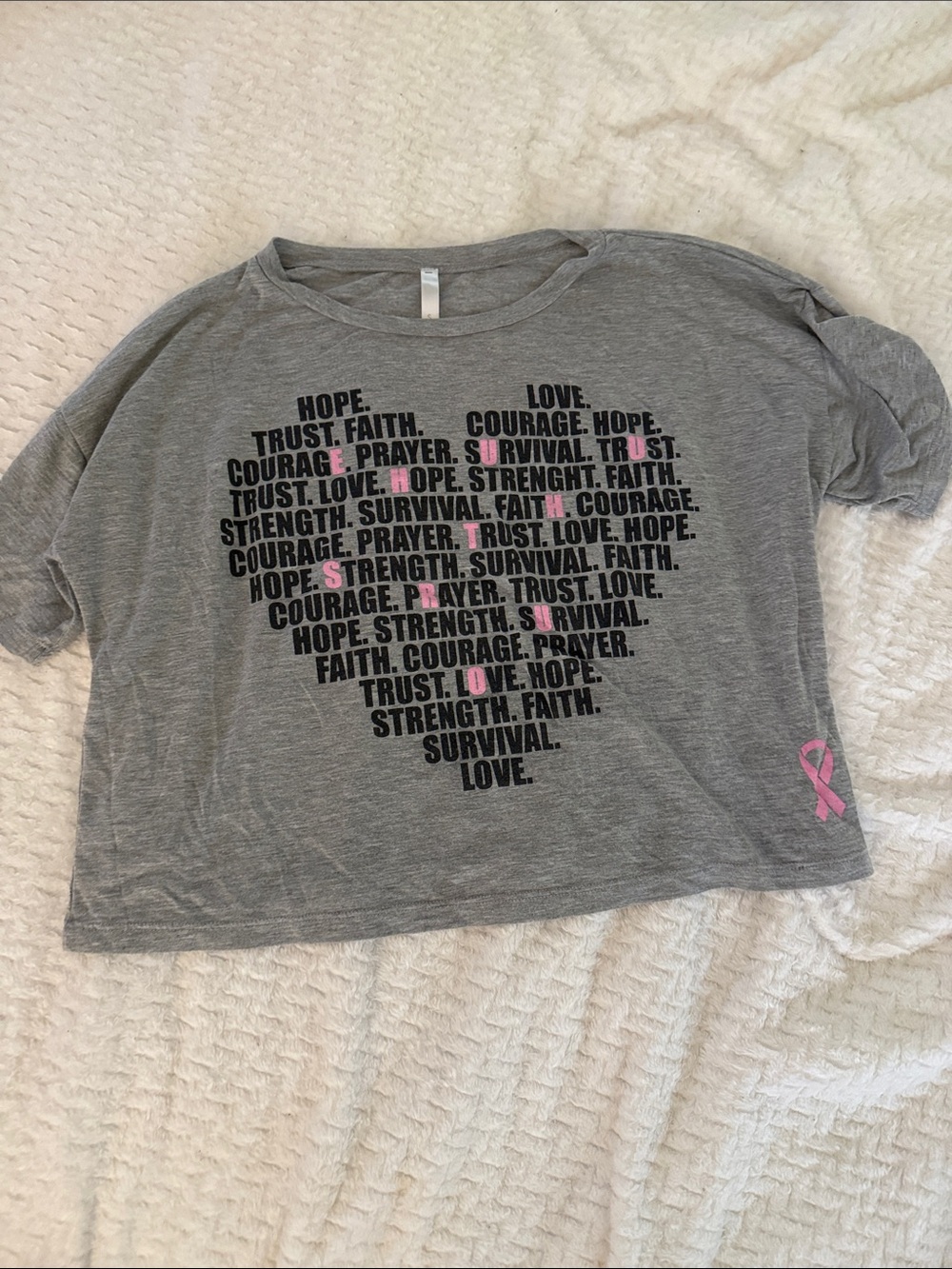 5 x $25 Gray Hope & Strength Heart Graphic Tee